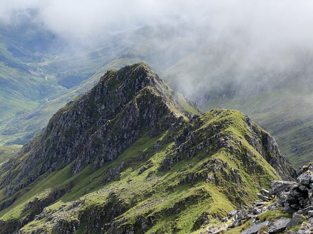 Looking back down Forcan Ridge