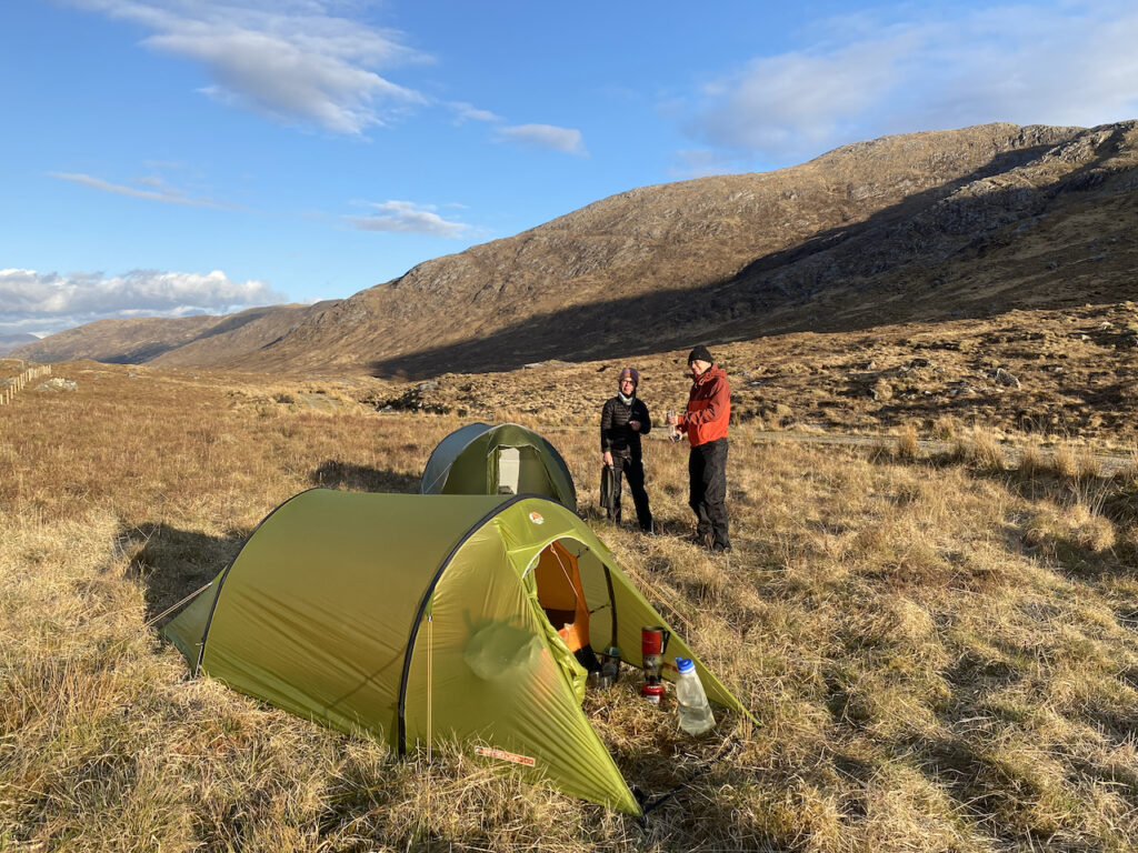 Camping in Cona Glen Backpacking The Cape Wrath Trail
