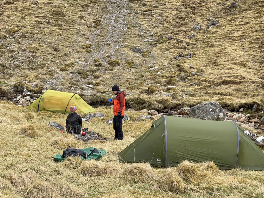 Our camp in Gleann a'Chaorainn