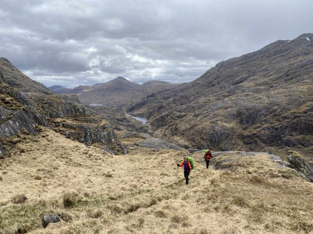 Climbing up to the Mam Unndalain
