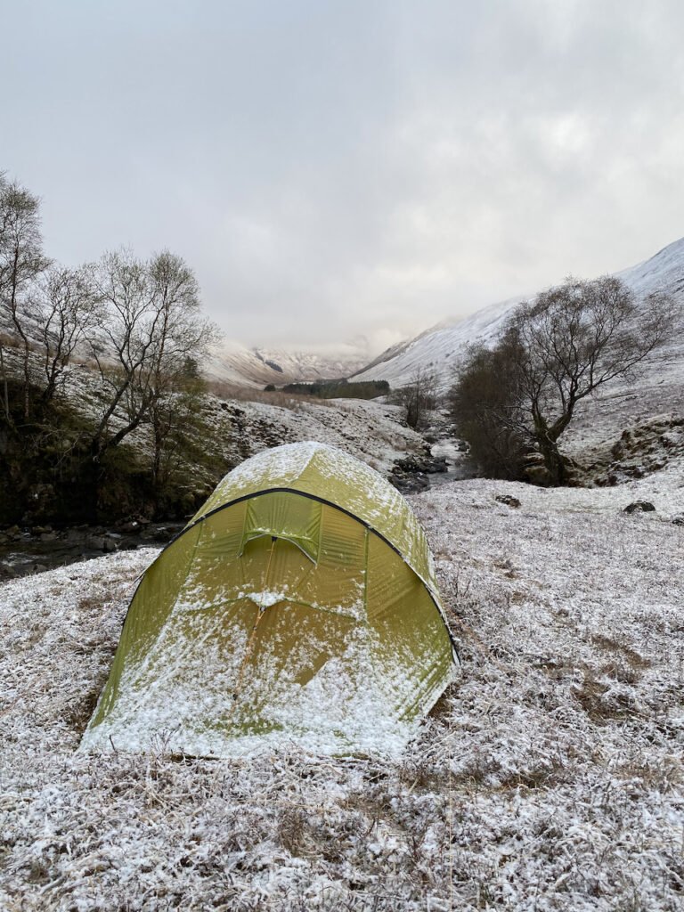 Overnight snow in Glen Elchaig!