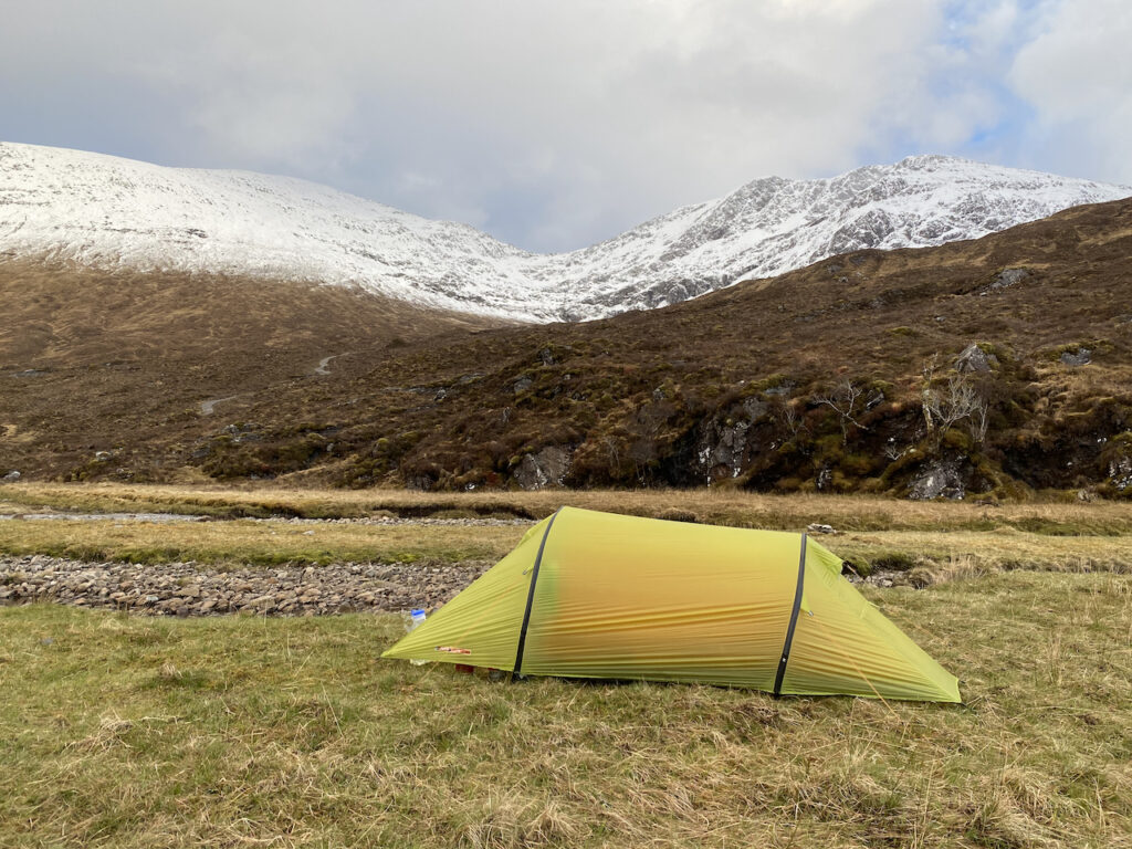 Camping beneath Sgurr Choinnich & Sgurr a'Chaorachain