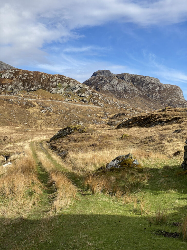The view inland from Glencoul Bothy