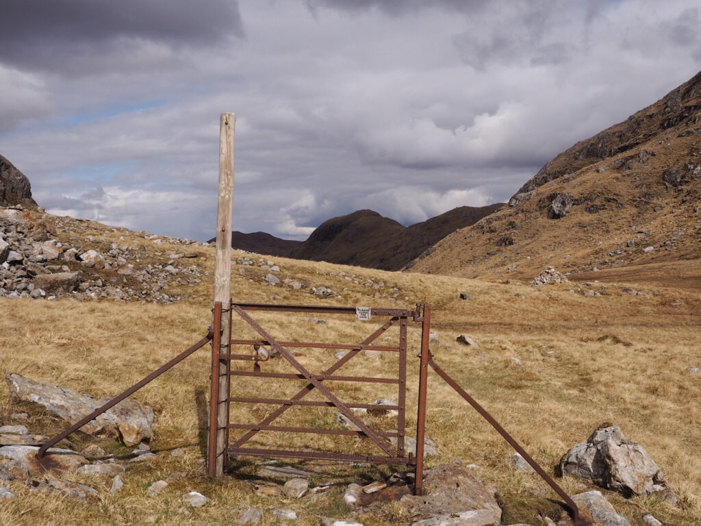 The gate in Bealach a'Chaorainn
